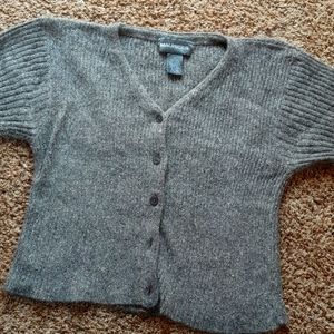 Silk/nylon/angora cardigan